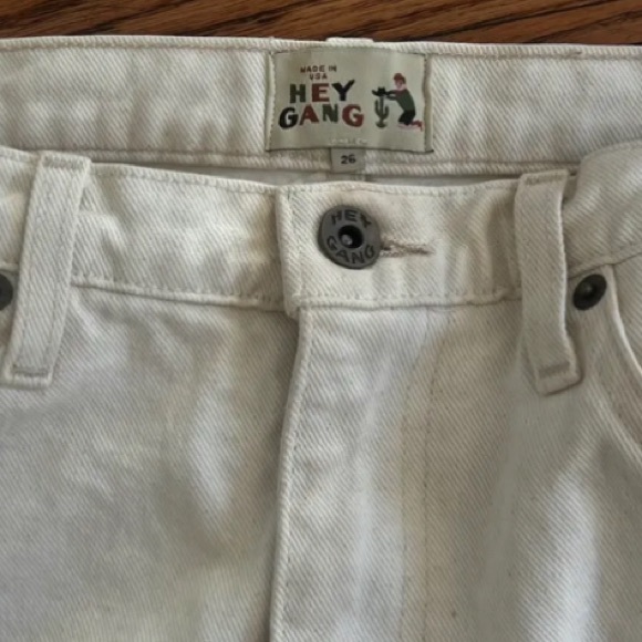 Hey Gang size 26 panel off white utility pants - Picture 3 of 5